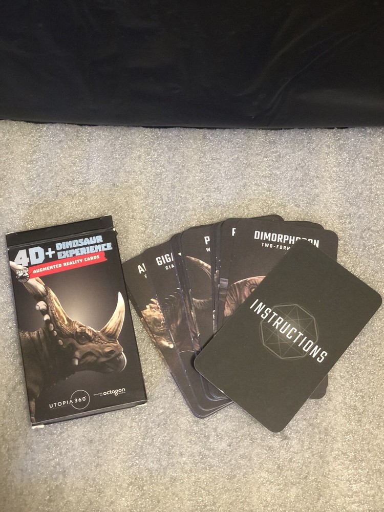 4D DINOSAUR EXPERIENCE AUGMENTED REALITY CARDS UTOPIA 360 OCTAGON STUDIOS