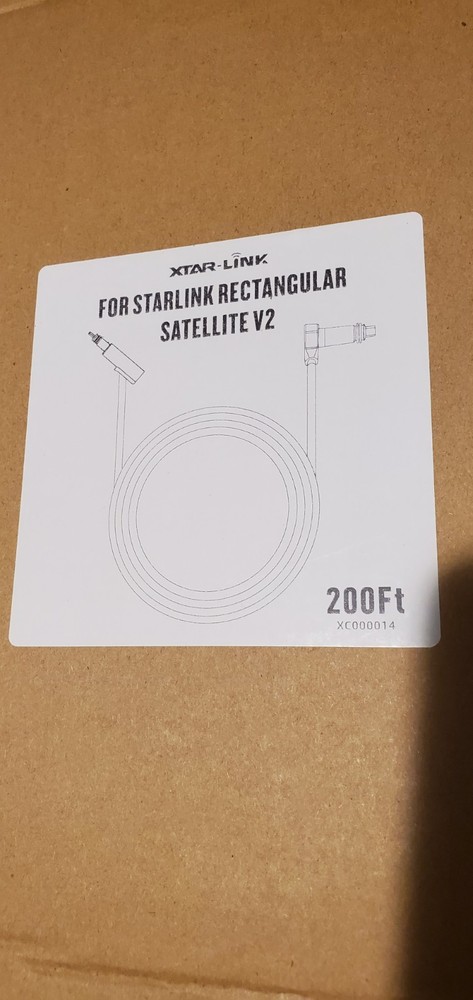 XTAR-LINK FOR STARLINK RECTANGULAR SATELLITE V2 200 FT - Free Shipping