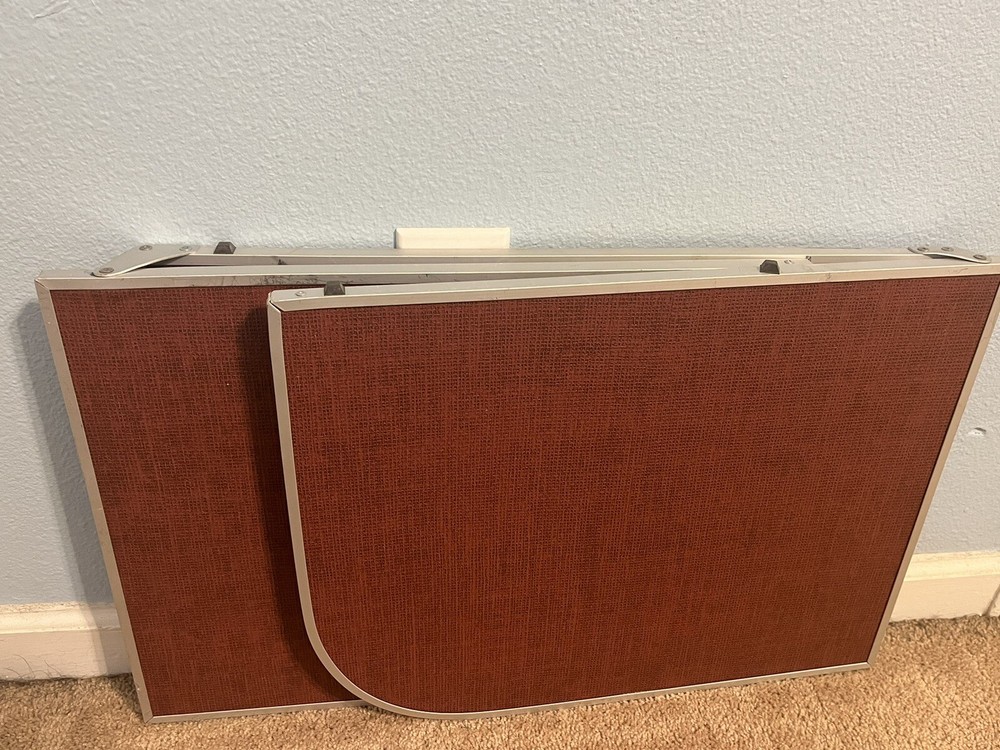 Vintage Best-Rite 24X20 In. Modular Divider Panel, Red Fabric Silver Lining EUC