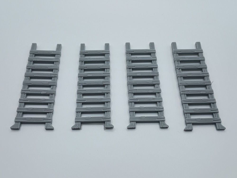 4" Ladders x4 - 32mm Scale - Scatter Terrain - D&D - Pathfinder - Pillage