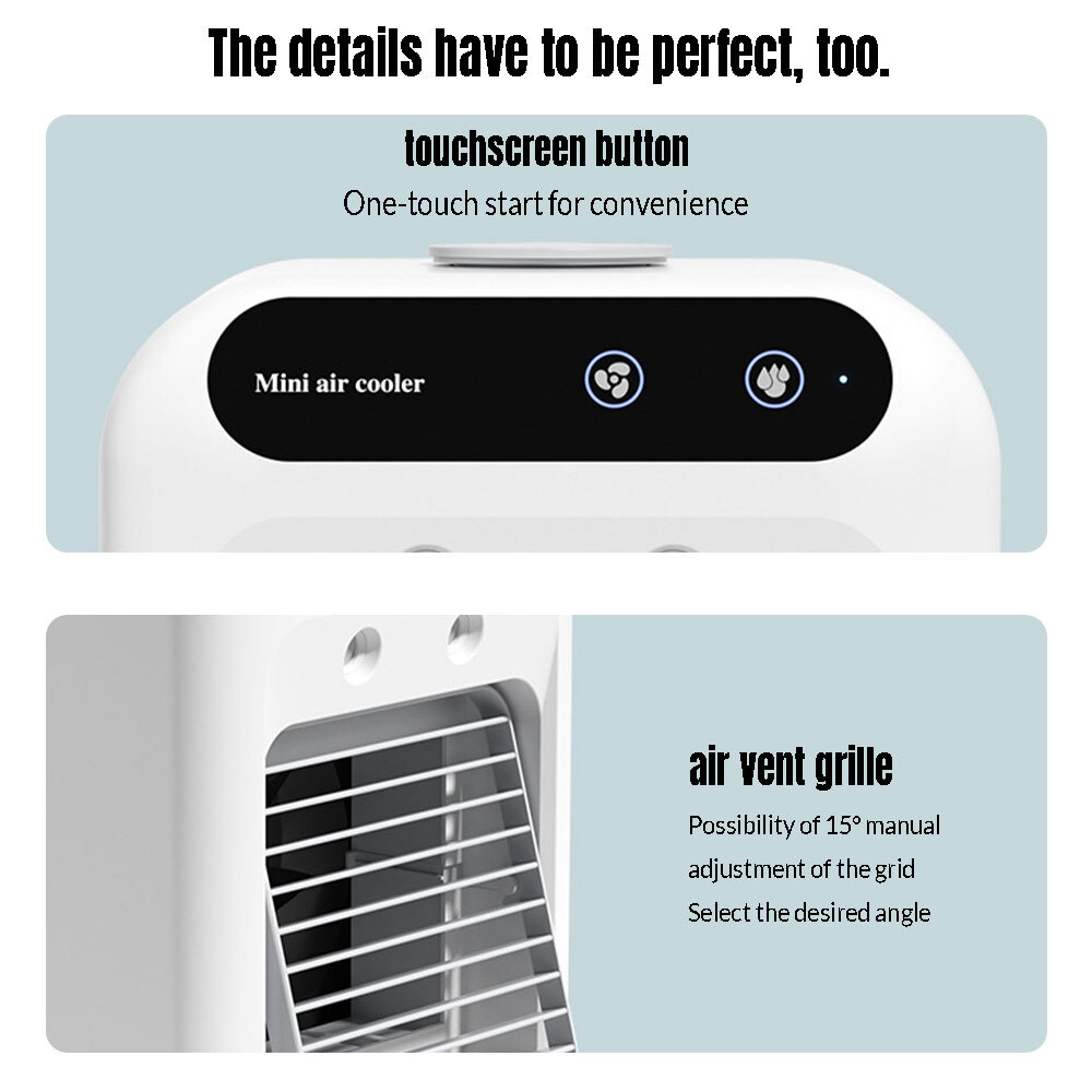 Portable Air Conditioner 3in1 Quiet AC Unit Air Cooler /Humidifier /Cooling Fans