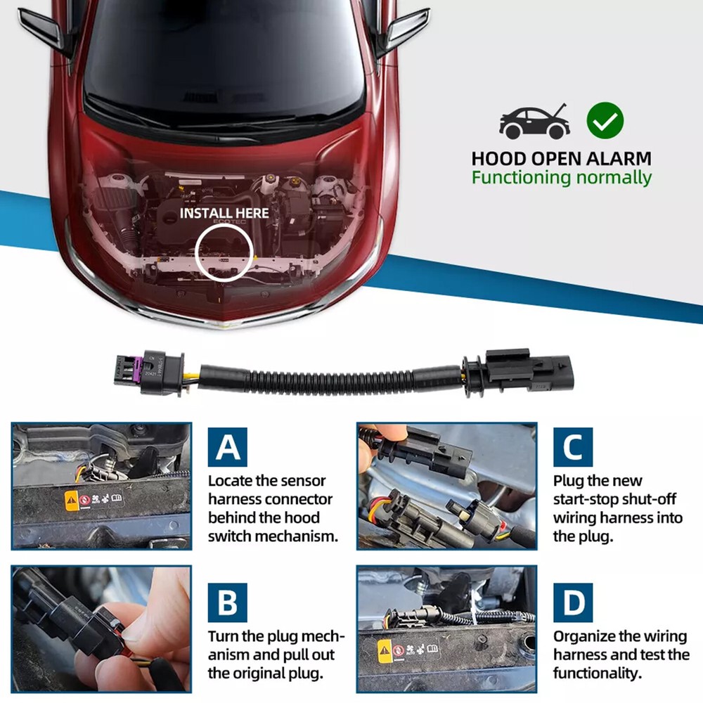 Auto Start Stop Harness- Disable Eliminator for 2019-2024 GMC Bypass/Jumpers0