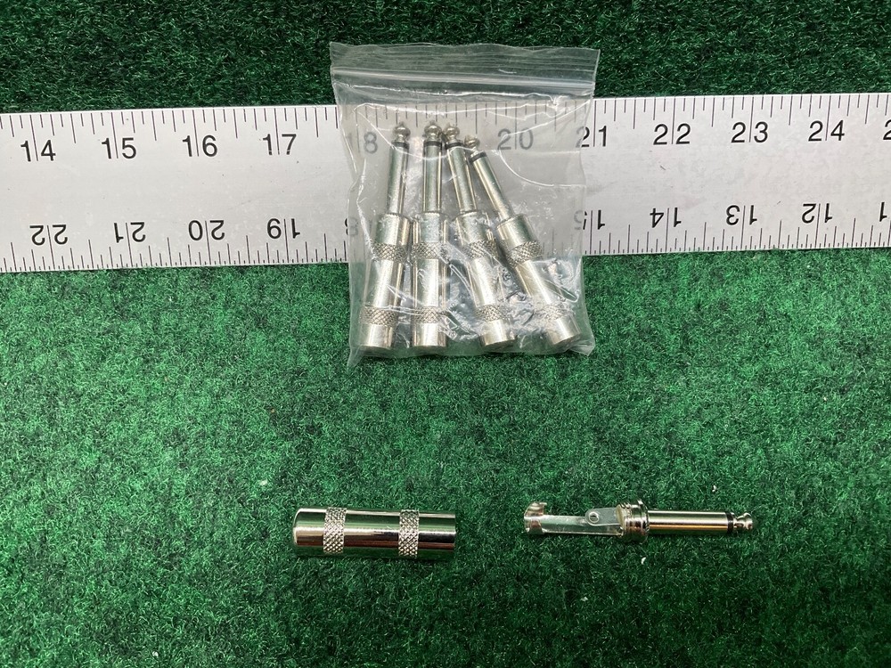 Audio 1/4" Plugs for Speaker Cables Patch Cables Snakes 5 Pack