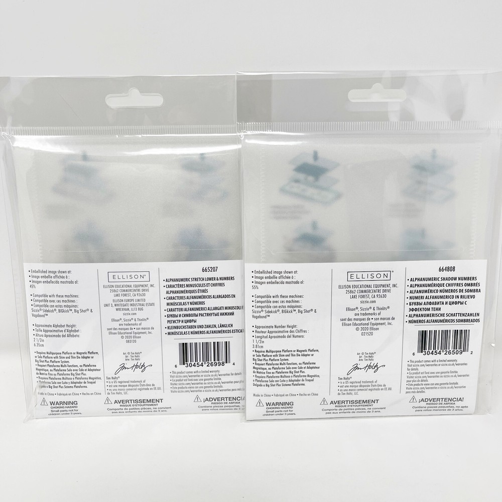 Sizzix Thinlits Tim Holtz Alphanumeric Numbers & Alphabet Letters Cutting Dies