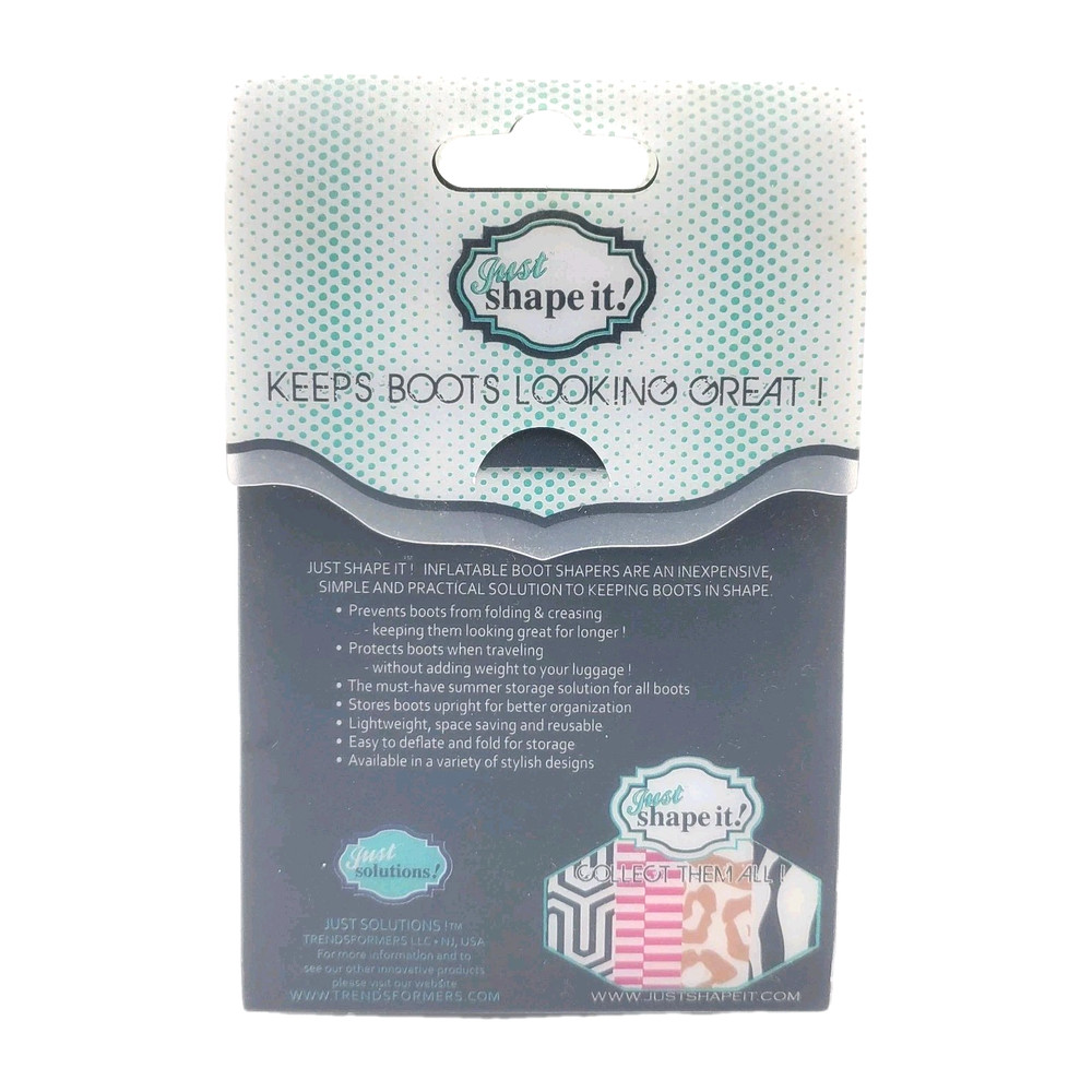 1 Pair ~ Just Shape it! Inflatable Boot Shapers - Aqua Dots Green