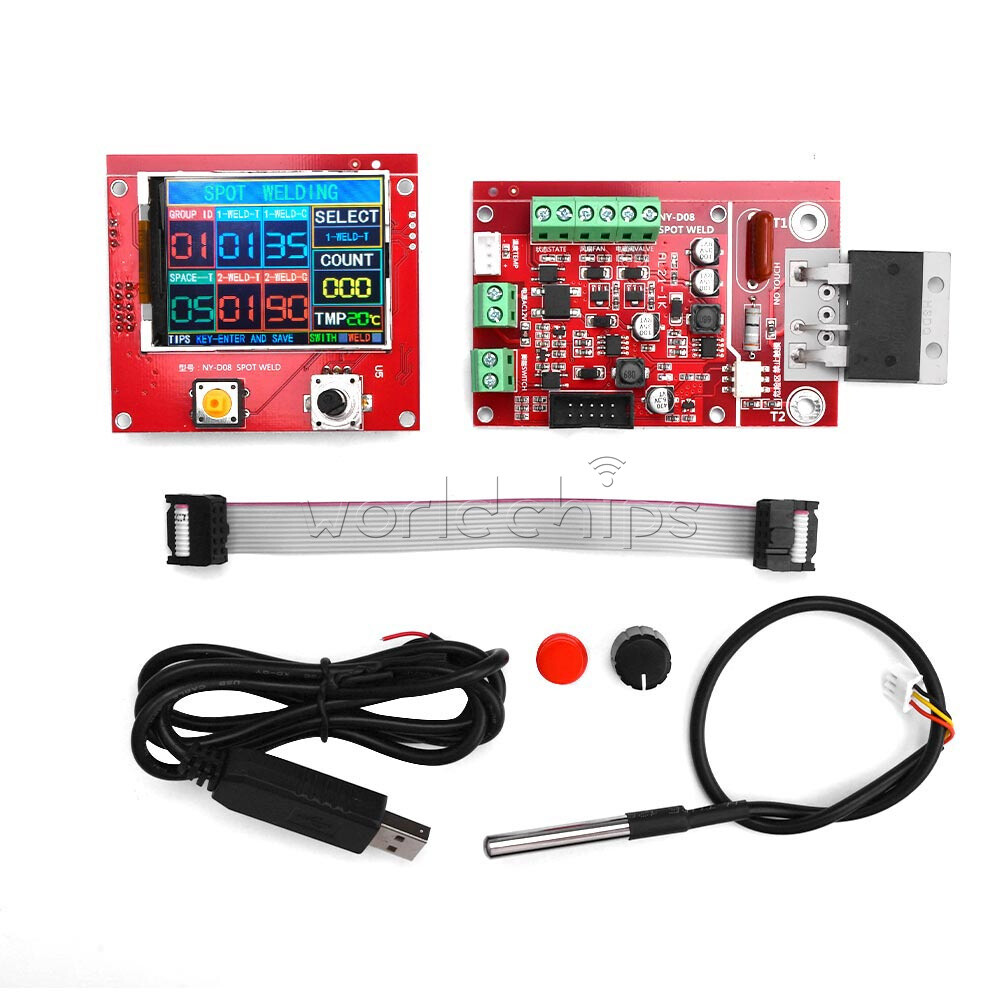 NY-D08 100A Color LCD Spot Welding Machine Control Board Panel Controller Welder