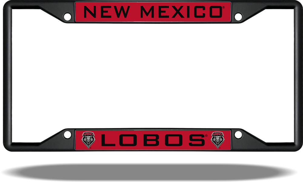 New Mexico LOBOS Black License Plate Frame