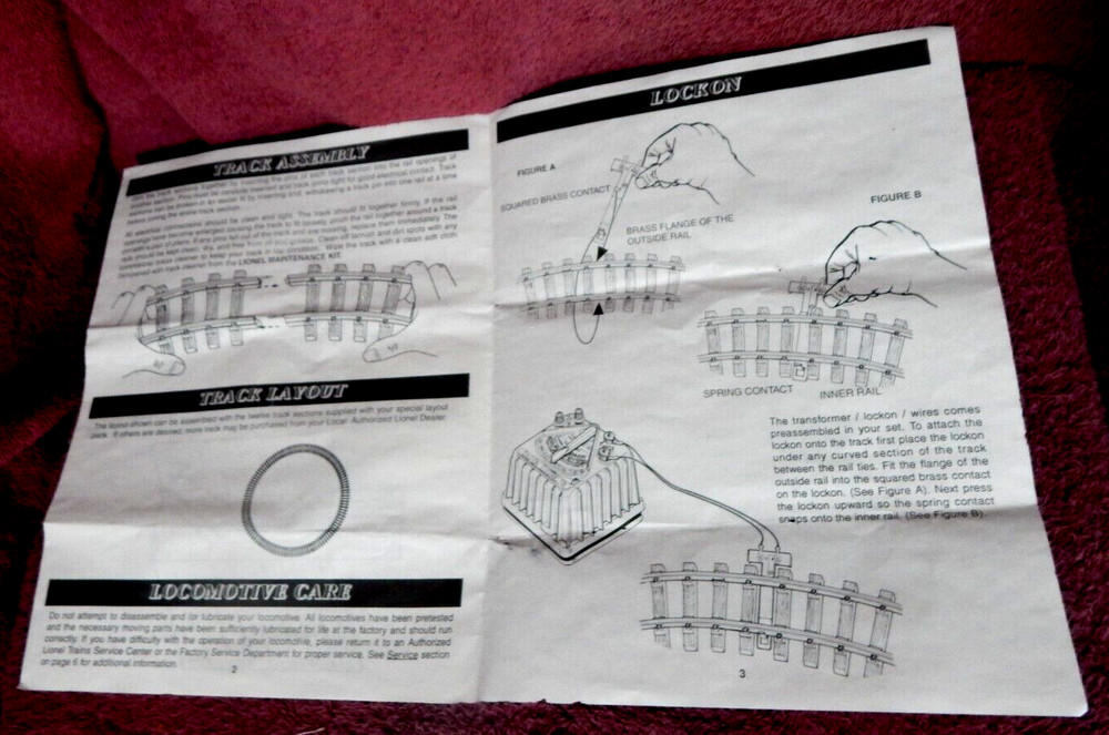 Lionel Thomas the Tank Engine & Friends Manual ONLY