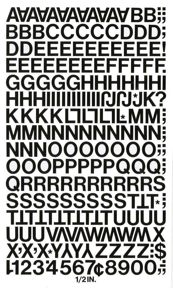 Chartpak 2-Pack Self-Adhesive Vinyl Capital Letters and 2-PACK, 2-PACK