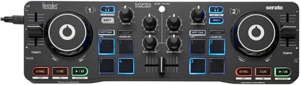 Serato DJ Lite Controller with Touch-Sensitive Jog Wheels