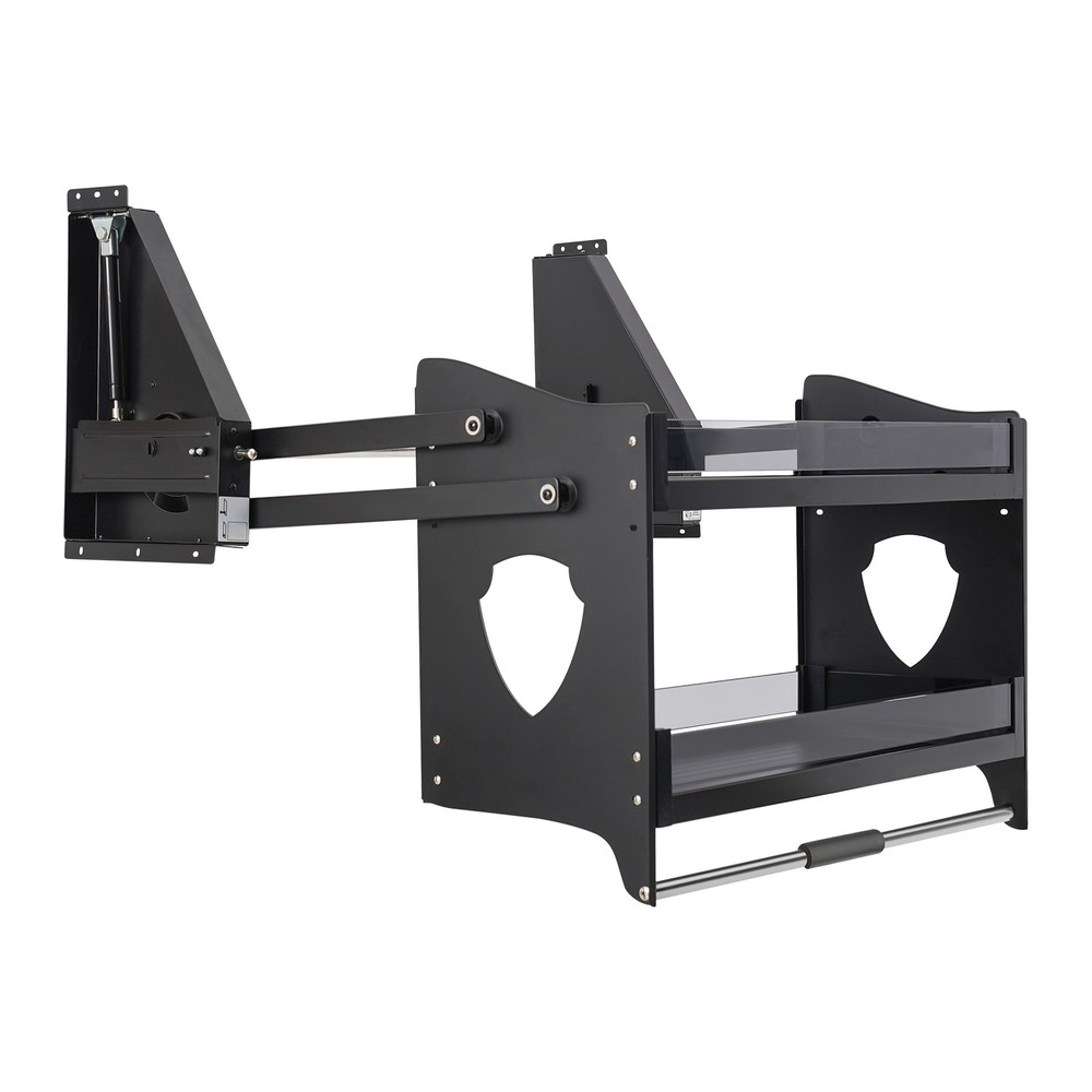 2 Tier Kitchen Cabinet, Pull Down Bowl Dish Cup Organizer Shelf 74*27*52cm