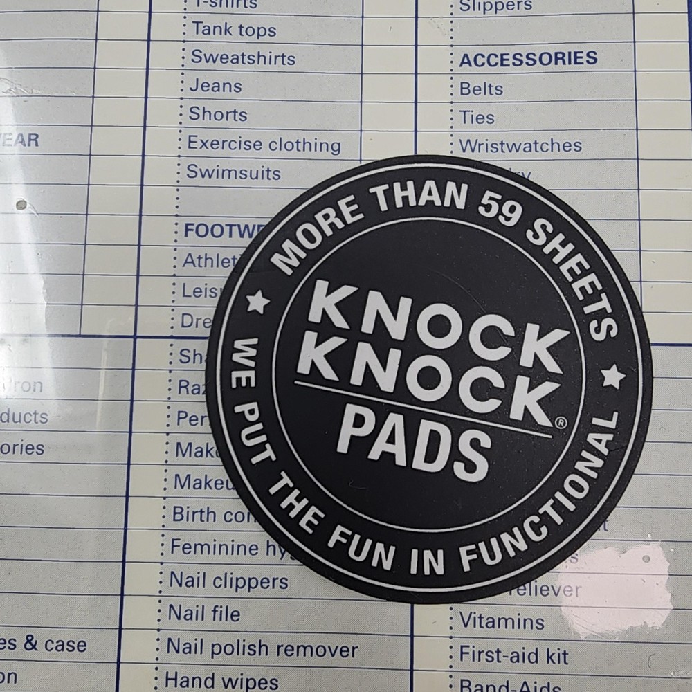 Knock Knock Pack This Travel Packing Checklist Notepad More Than 59 Sheets New