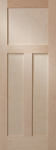 Maple 3 Panel Mission Shaker Flat Panel Stain Grade Solid Core Interior Doors