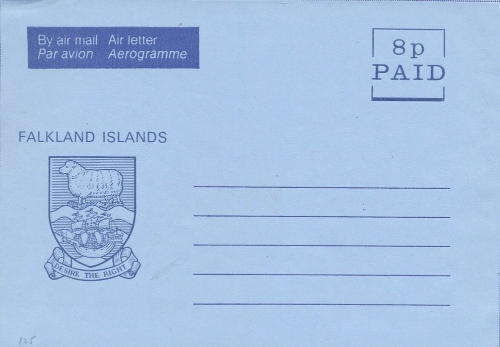 Falkland Islands 1979 8p aerogramme mint
