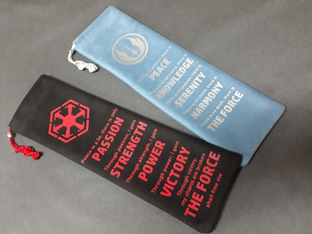 CUSTOM SABER BAG JEDI / SITH CODE PROTECT LIGHTSABER DAMAGE DUST TRANSPORT