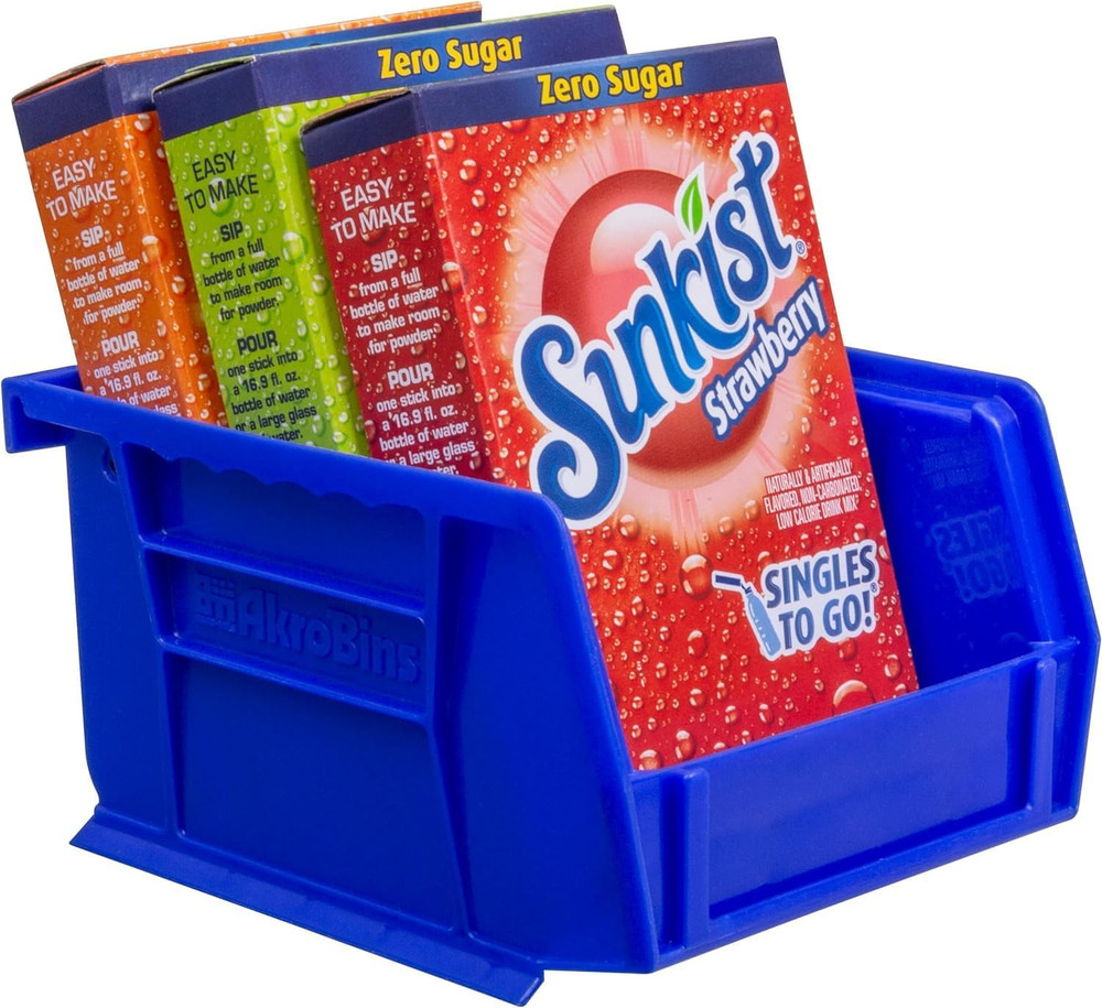 30210 Akrobins Plastic Storage Bins, Space-Saving Stackable Bins for Garage, Pan