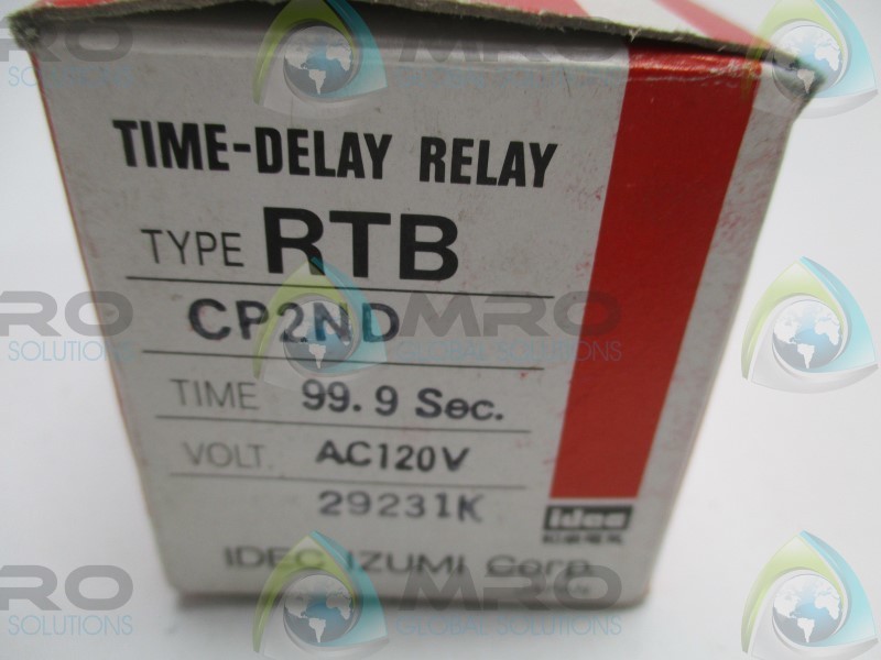 IDEC RTB-CP2ND ELECTRONIC TIMER 99.9sec. NSMP