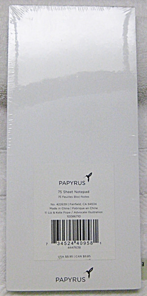 PAPYRUS NOTEPAD - BUTTERFLIES - 75 SHEETS - NEW