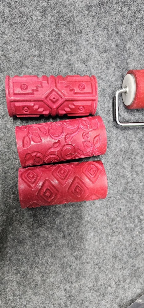 Decorative Paint Roller Pattern Embossed Texture Painting Tools for Wall Rubber