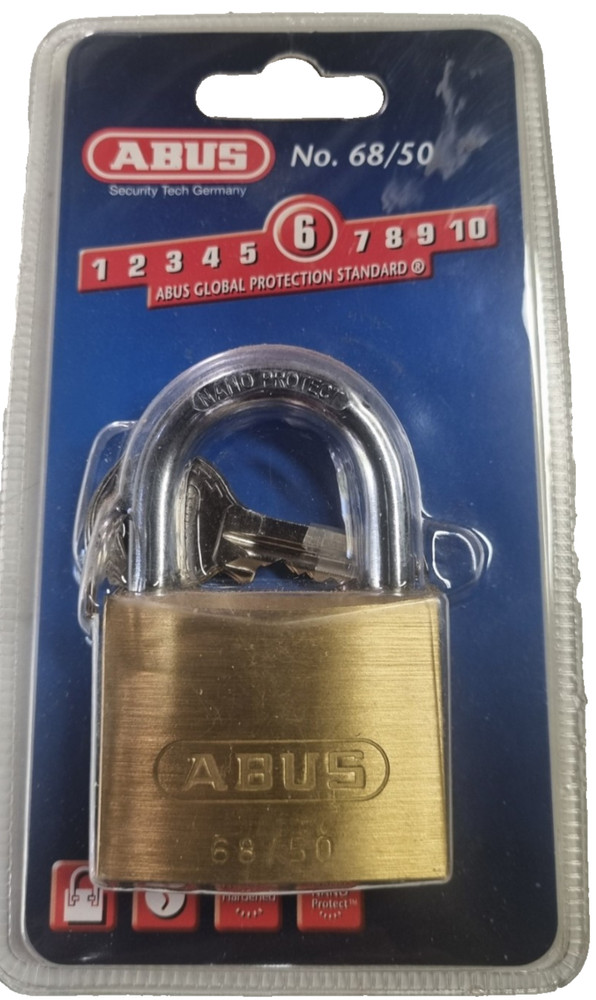 Abus 68/50 Padlock - Display packed with 2 keys