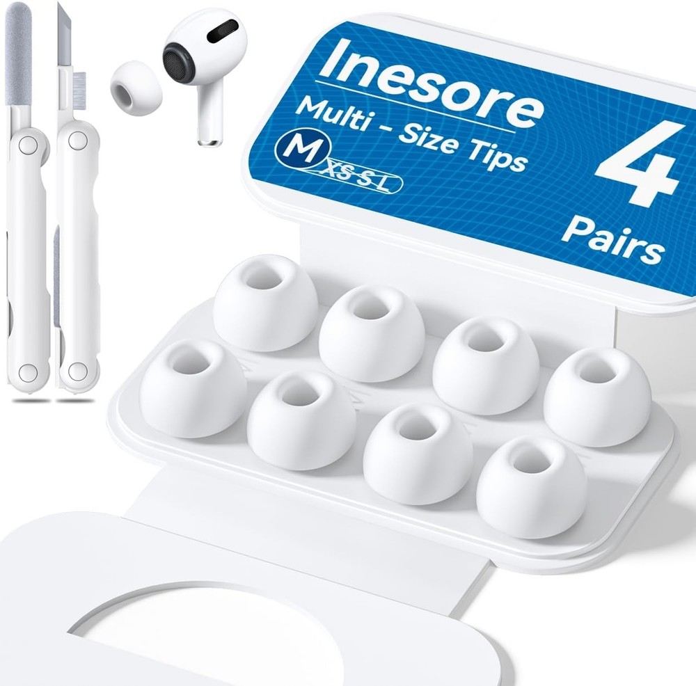 Replacement Ear Tips for AirPods Pro 2nd/1st Generation 4PCS-Medium-White