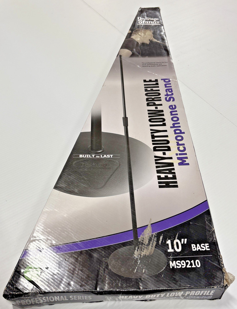 On-Stage Heavy Duty Low Profile Mic Stand with 10" Base