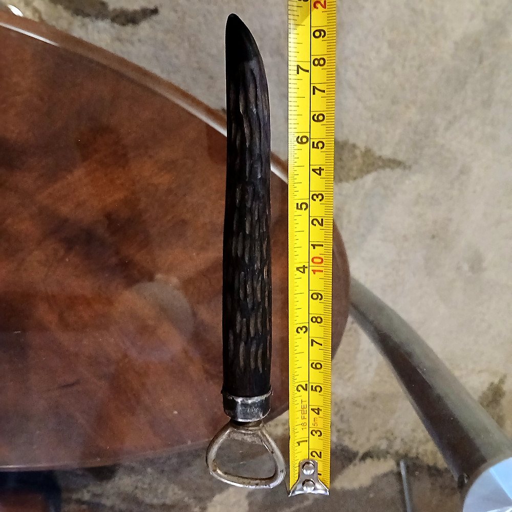 Antique Horn Sterling silver Bottle Opener