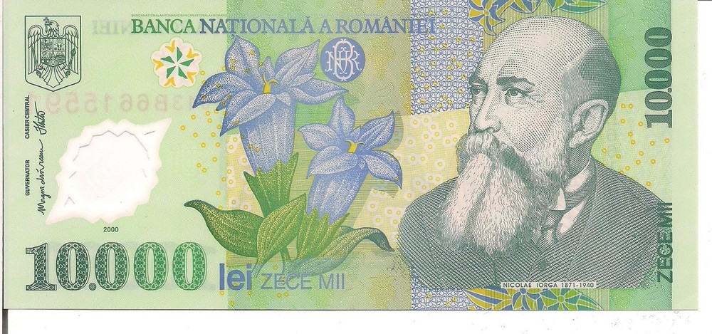 ROMANIA, 10000 LEI, Polymer note, 2000, UNC