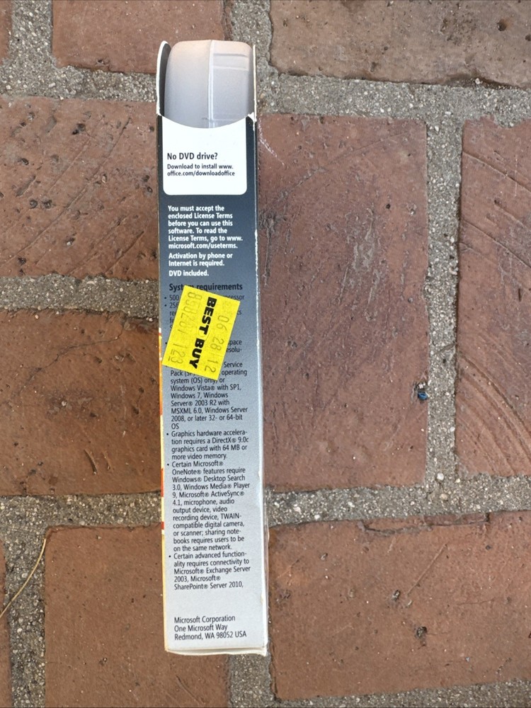 Microsoft Office Professional Academic 2010 W Product Key Code No Single Scratch