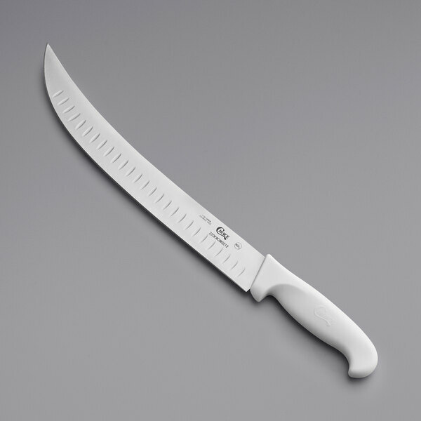 Choice Granton Edge Cimeter Knife with White Handle (select size below)