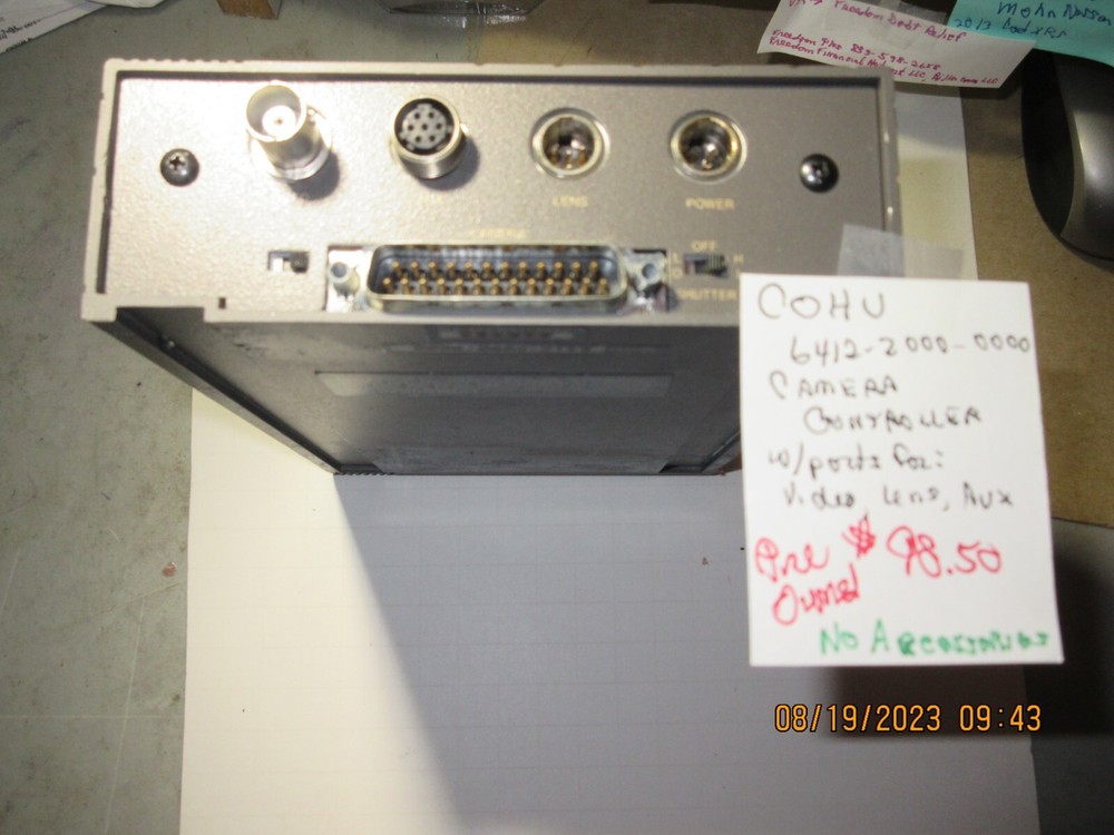 COHU CAMERA CONTROLLER 6412-2000-0000, PRE OWNED, USED