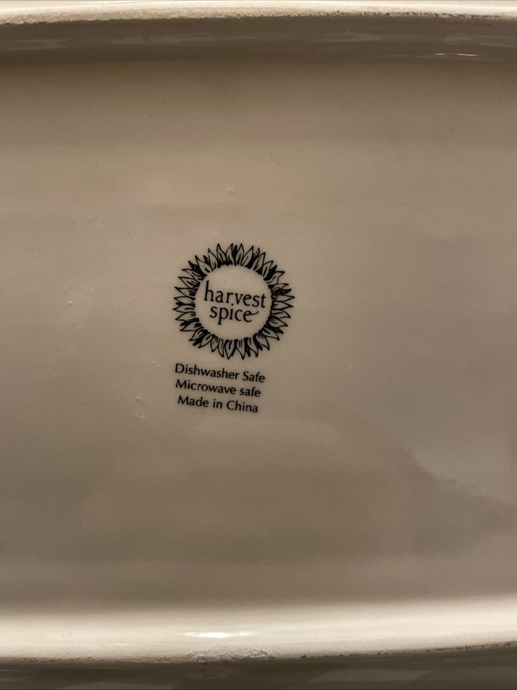 PLATTER HARVEST SPICE 12” X 7” X 2” Ceramic Glossy