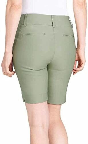 Hilary Radley ~ Solid Sage (Green) ~ Pull-on ~ Bermuda Shorts ~ Womens' Size XL