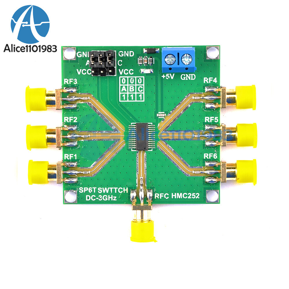 HMC252 DC-3GHz Non-Reflective RF Switch Module Module Single-Pole 6 Throw Switch