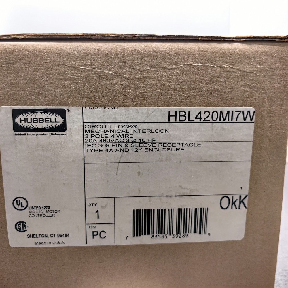 Hubbell Mechanical Interlock Device HBL420MI7W #CA