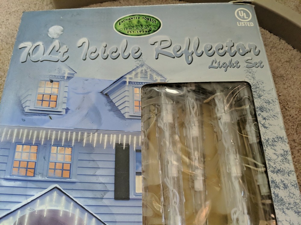 Enchanted Forest Icicle Reflector Light Set New Free Ship
