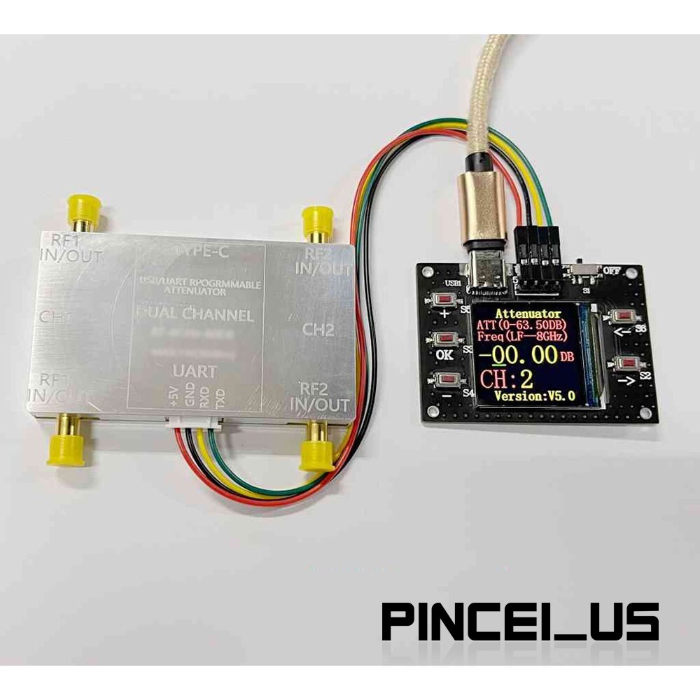 LF-12GHz 60DB Programmable Attenuator +Offline Main Control Board + Cables pe66