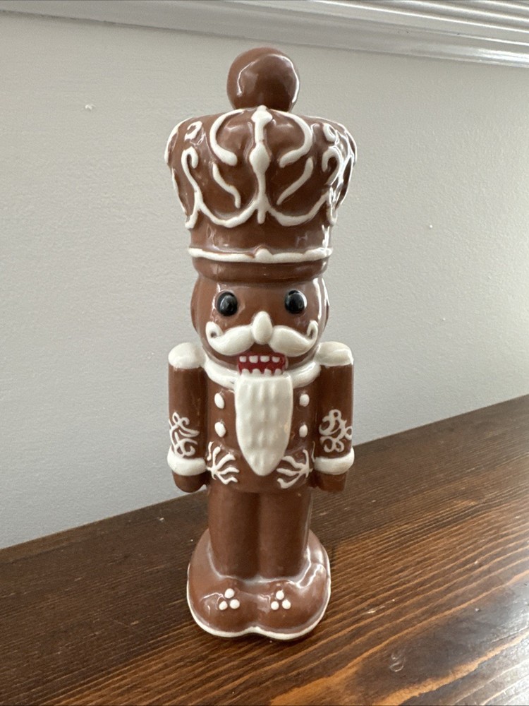 Pottery Barn Ceramic Gingerbread Nutcracker - NEW