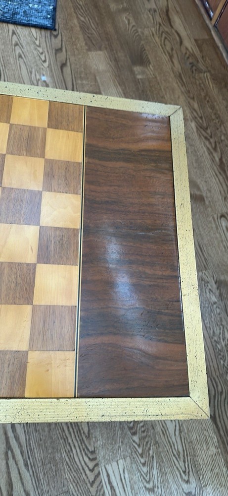 Vintage Chess Table Bronze with rolling feet