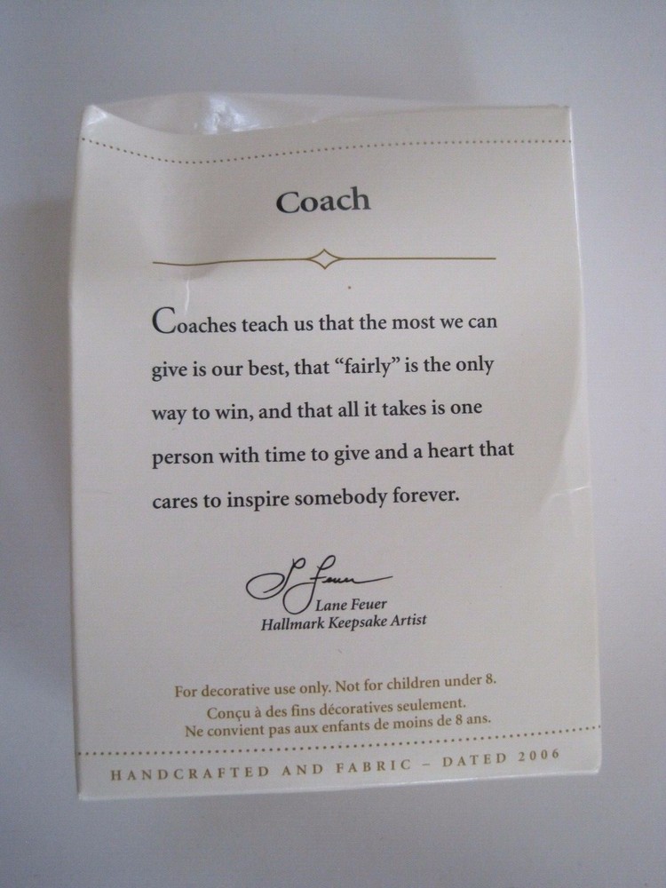 Coach Hallmark Keepsake Ornament in Box 2006
