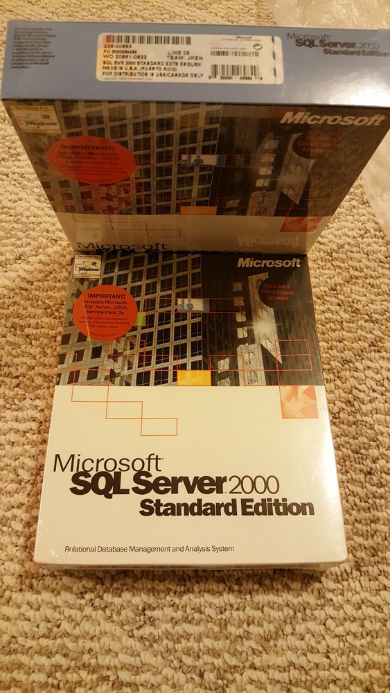 Microsoft SQL Server 2000, SKU 228-00683, 5 CAL, Full Retail, Sealed Box