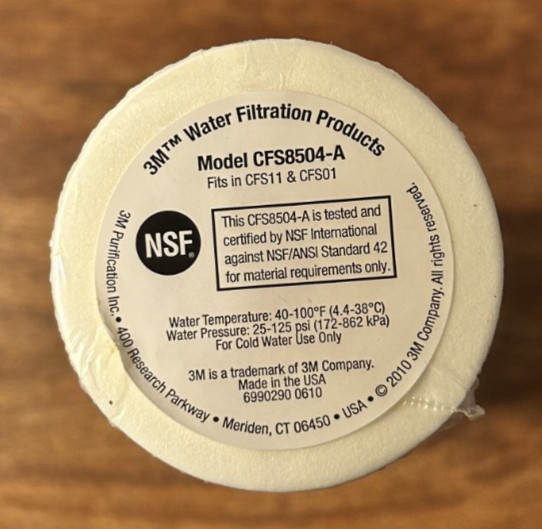 NEW GENUINE CUNO CFS8504-A REPLACEMENT WATER FILTER
