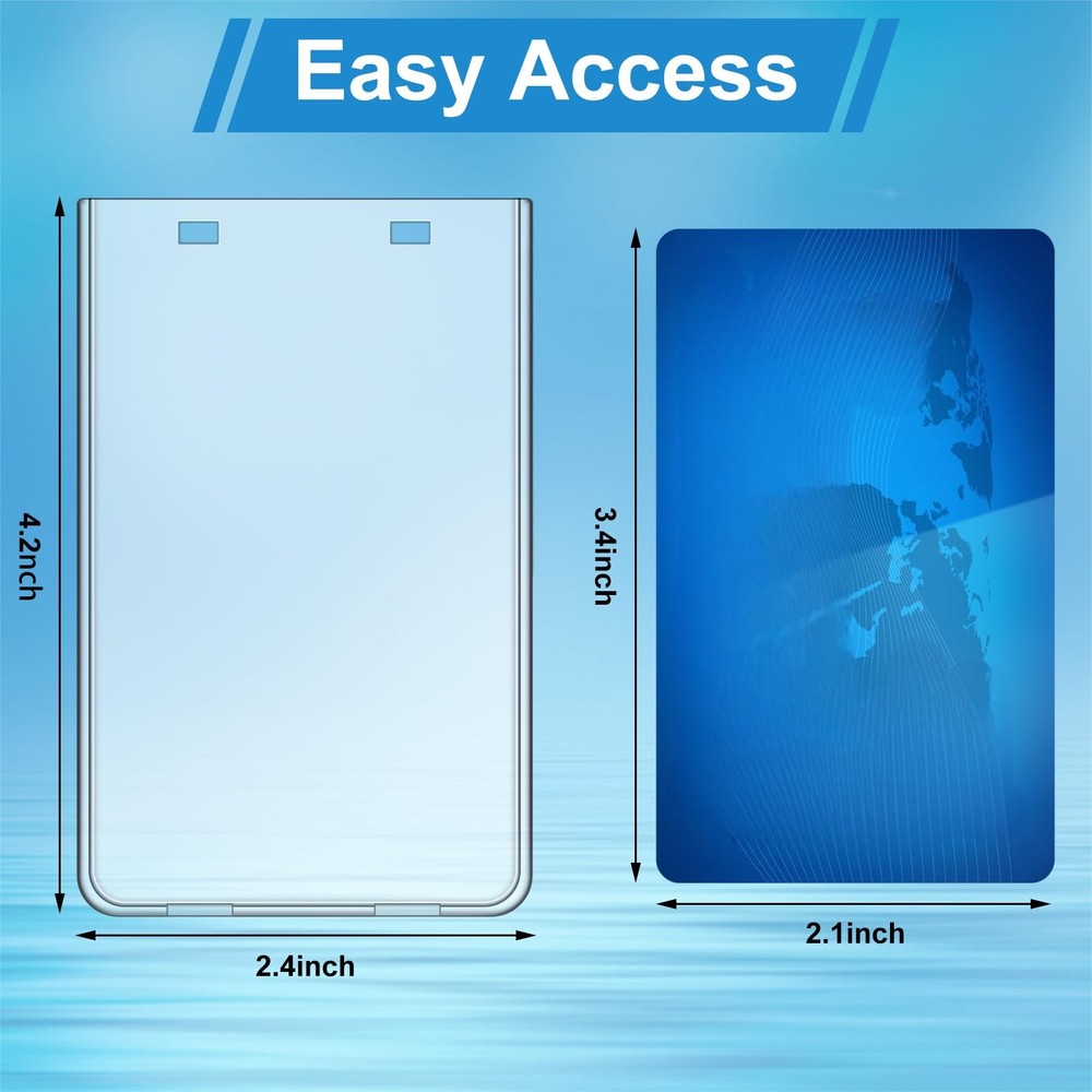 Tinlade 100 Pack Permanent Locking Hard Plastic Badge Holder Vertical Clear