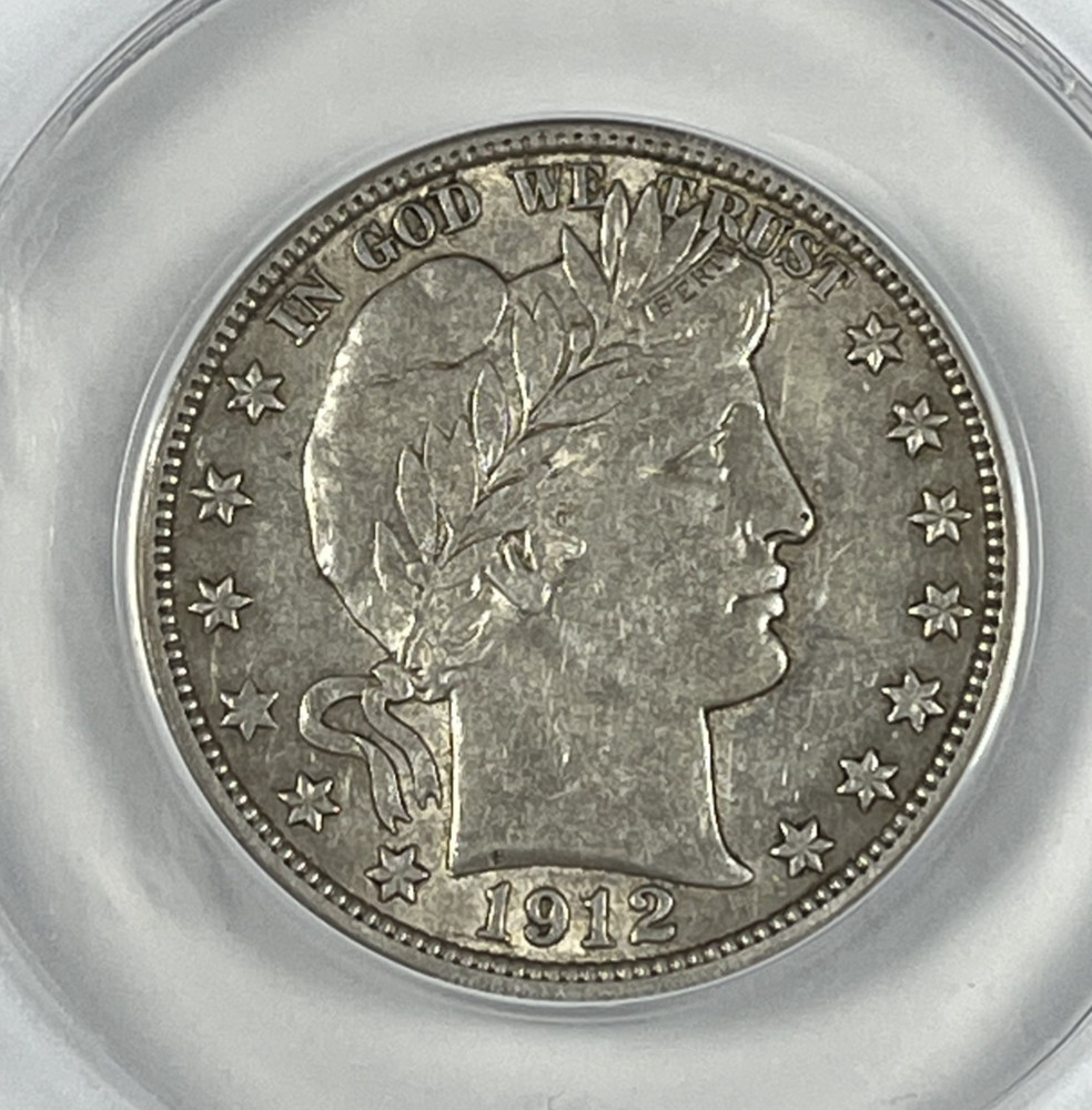1912-D Barber Half Dollar : ANACS EF45