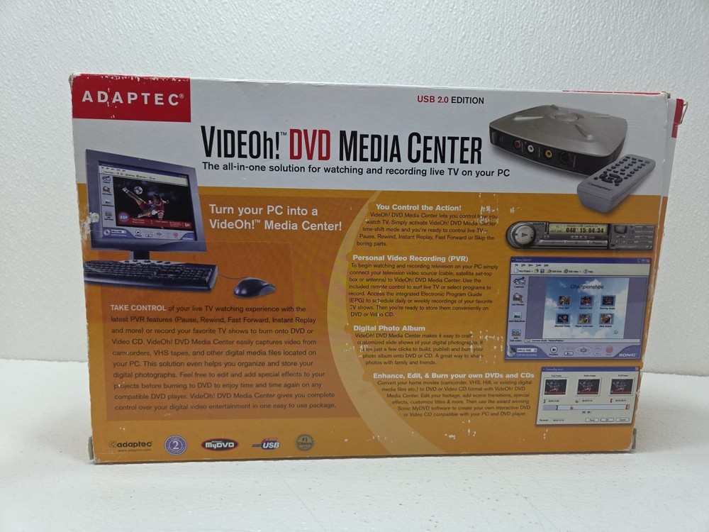 Adaptec AVC-2310 Video Capture Device Complete Bundle w/ Original Box
