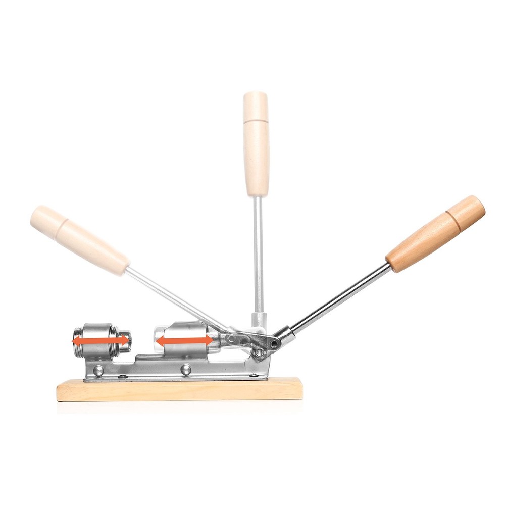 Nut Cracker Plier Opener Tool Desktop Wood Base & Handle Pecan Walnut Cracker