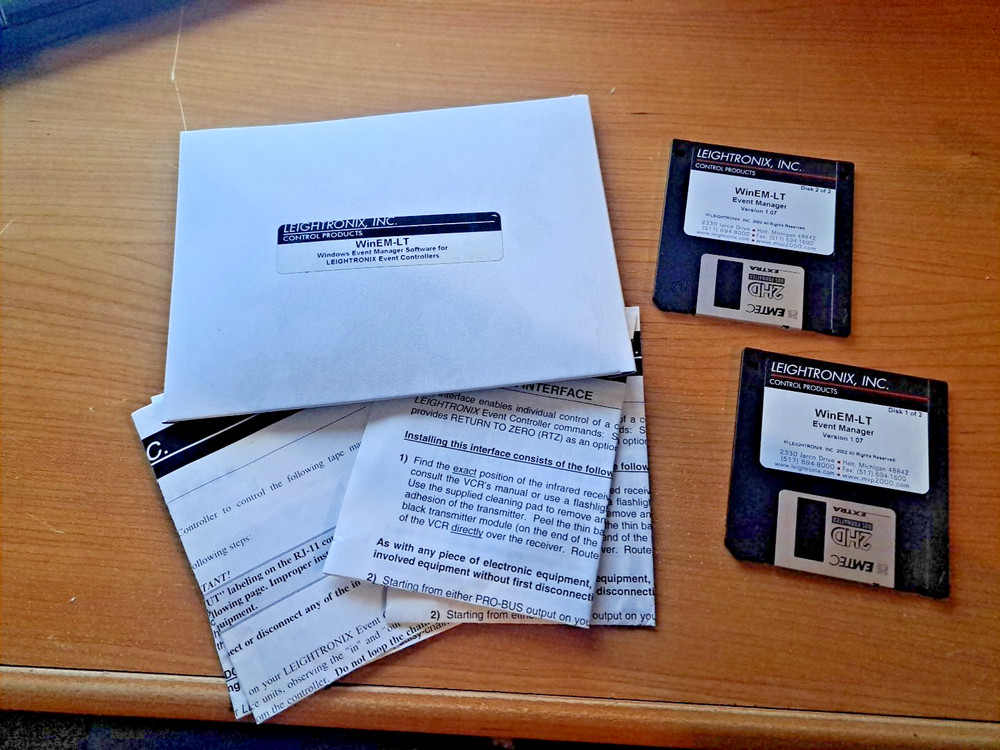 leightronix Control Products WinEM-LT MANAGER SOFTWARE