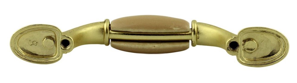 3" Avante Pull Bright Brass And Almond