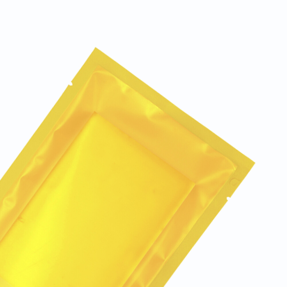 Multi-Size Matte Foil Mylar Front Gold Back Clear Flat Zip Lock Pouch Bag