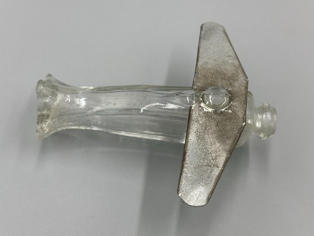 c 1940 AIRPLANE Patent 113053 Glass CANDY CONTAINER A&E 4